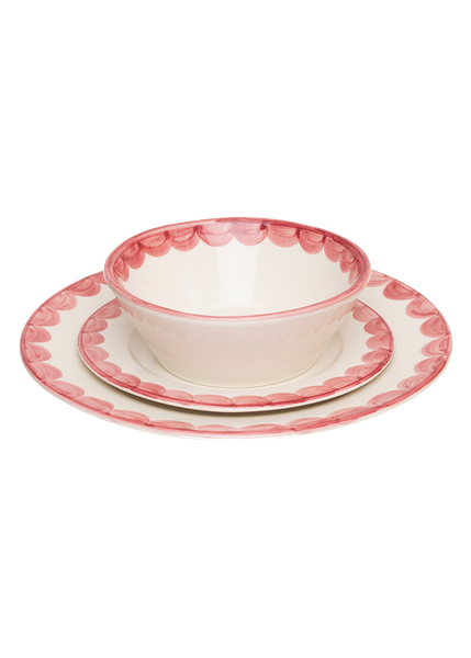 Pink Scallop Bowl