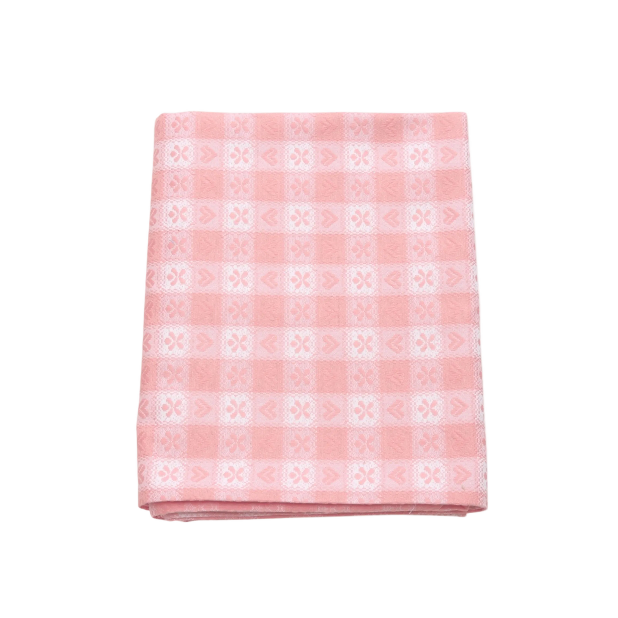 Pink Alpine Jacquard Cotton Tablecloth
