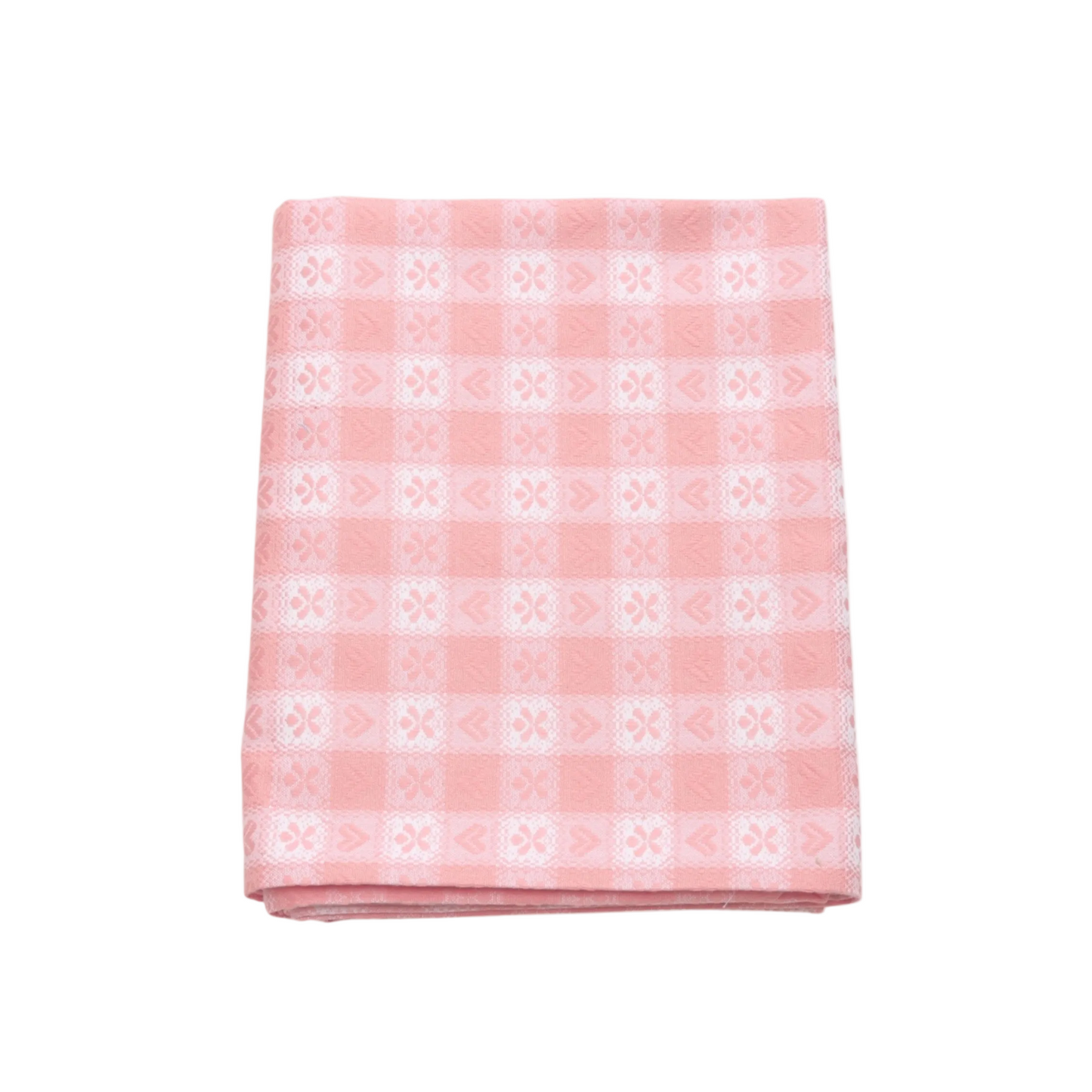 Pink Alpine Jacquard Cotton Tablecloth