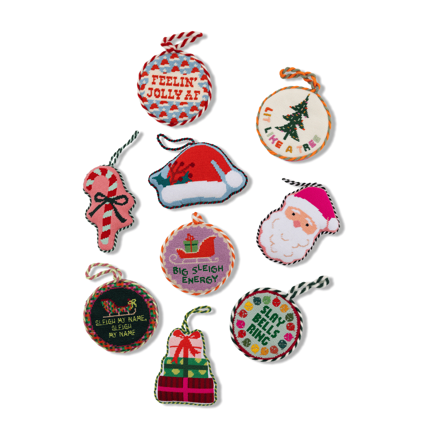 Needlepoint Ornament - Big Sleigh Energy