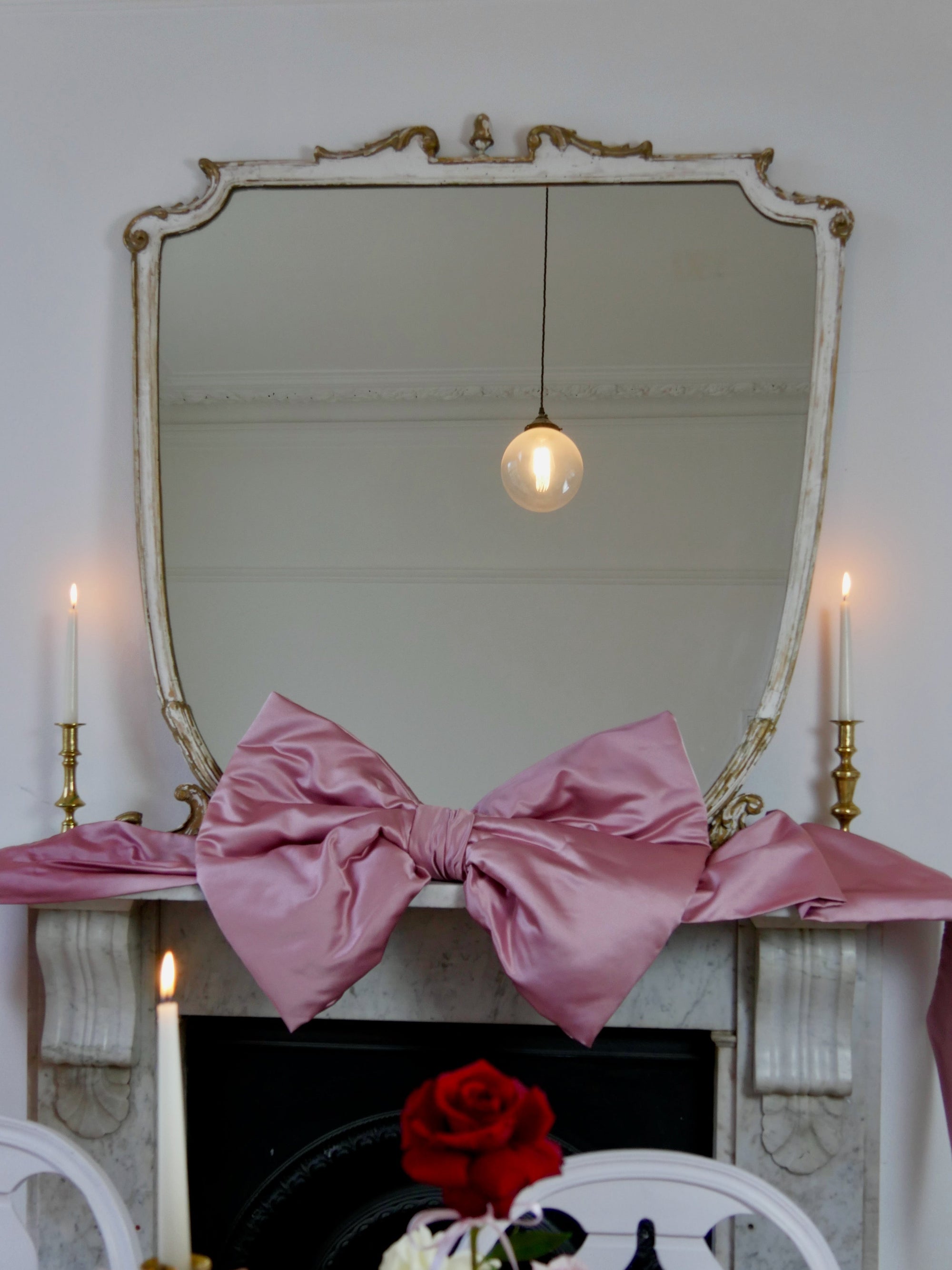 Extra-Large Pink Satin Bow Angela Mugnai