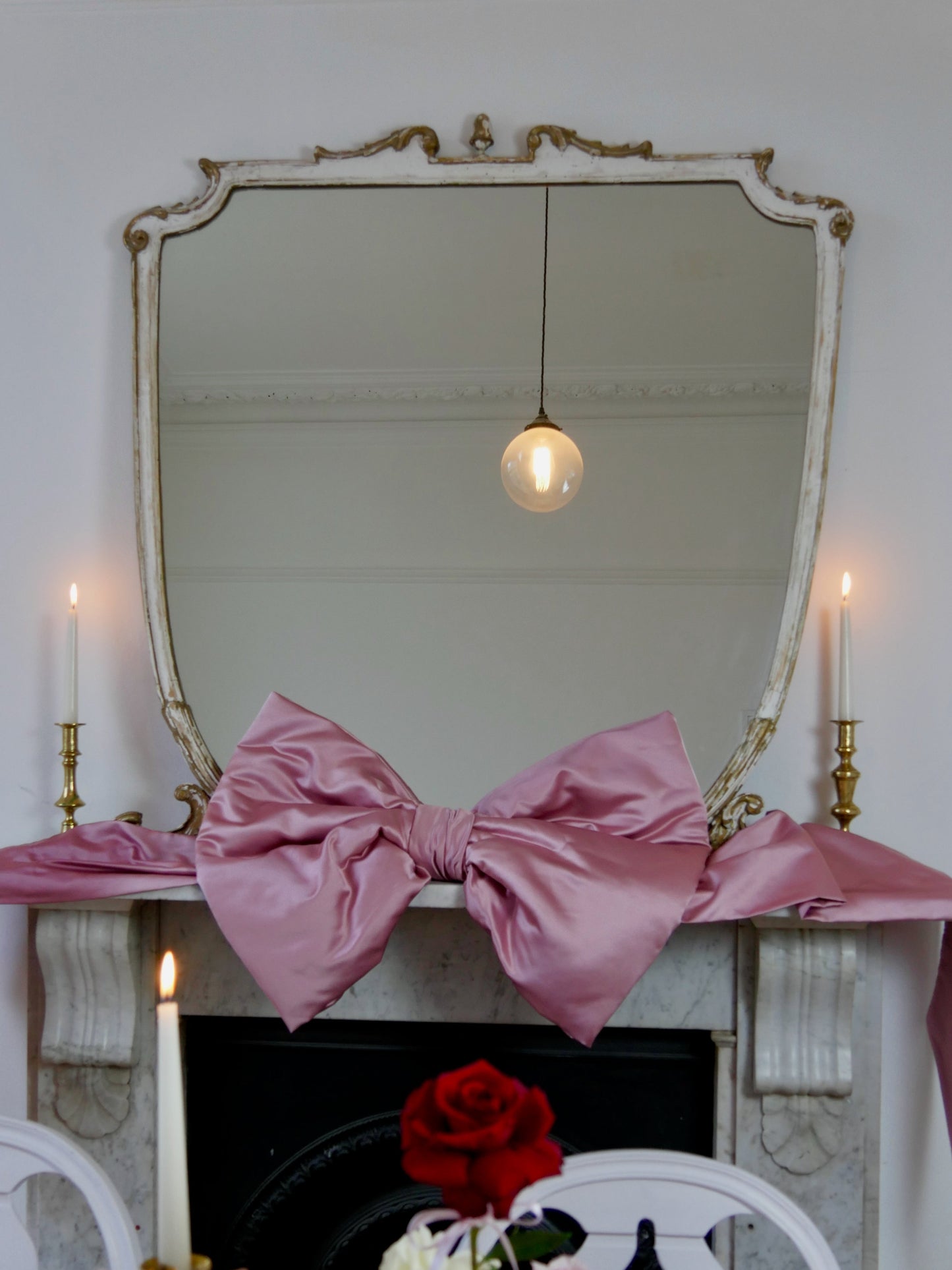 Extra-Large Pink Satin Bow Angela Mugnai