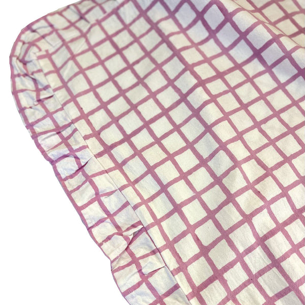 Pink Ruffle Check Tablecloth
