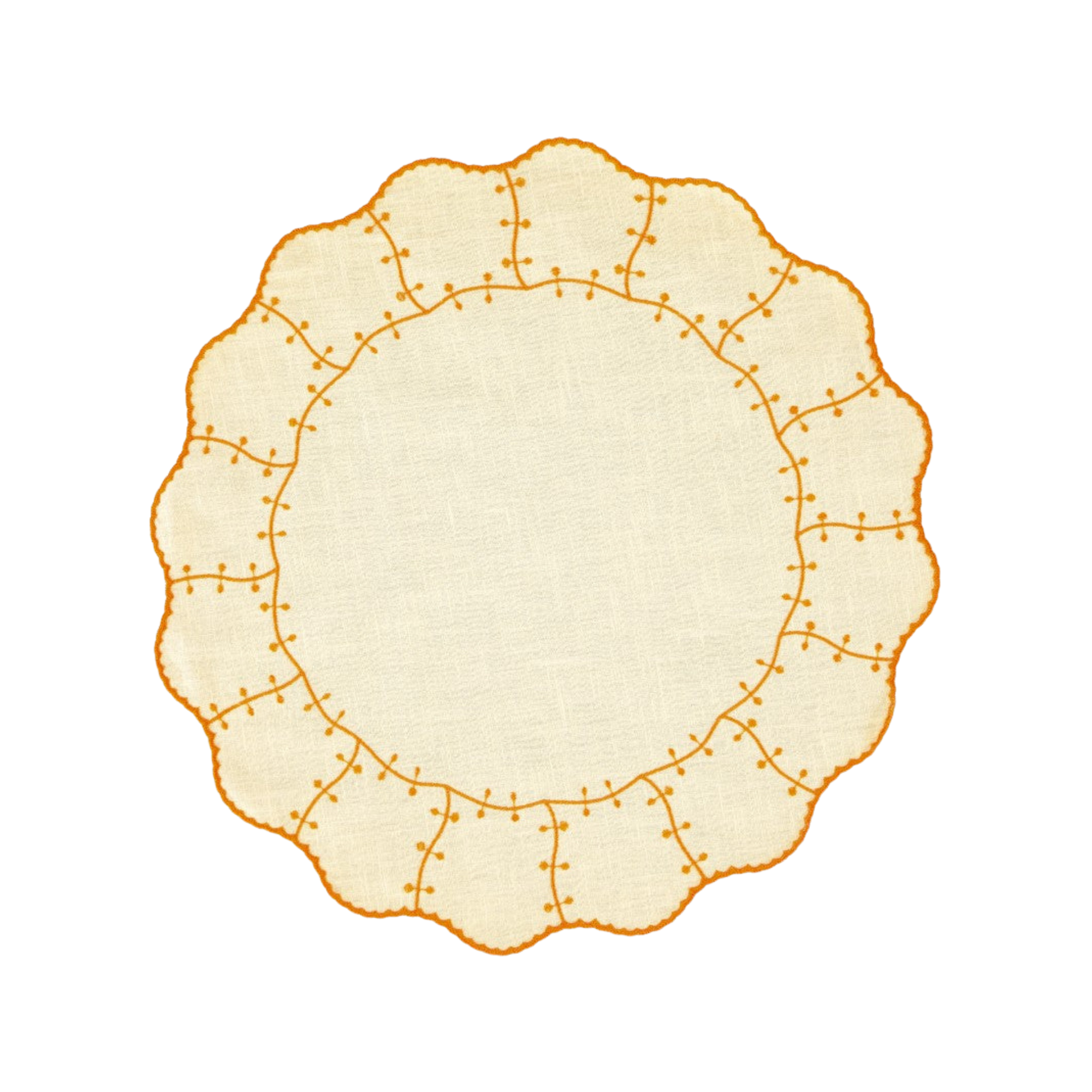Placemat Jasmim, Pastel Yellow with Orange