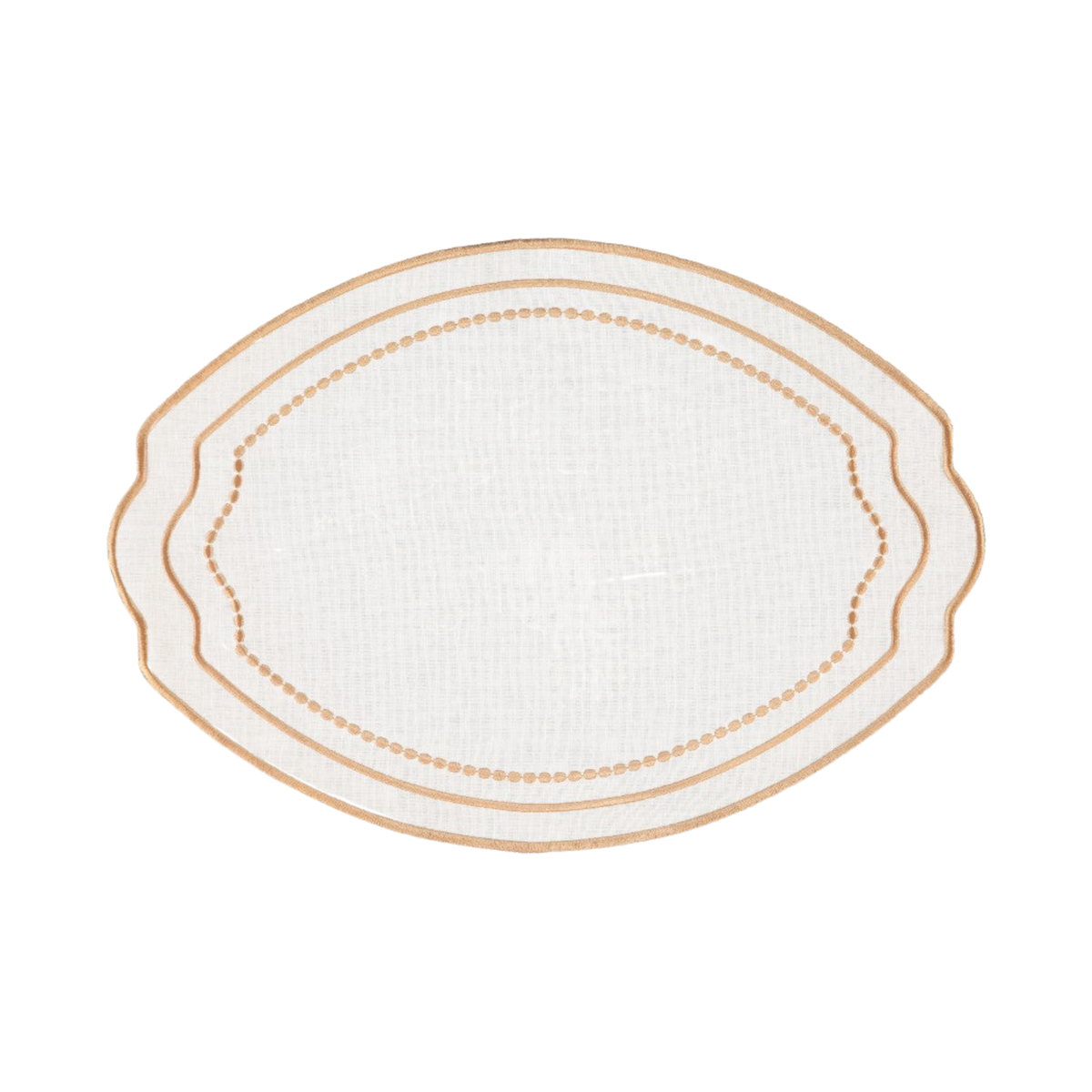 Placemat Lune, White with Beige