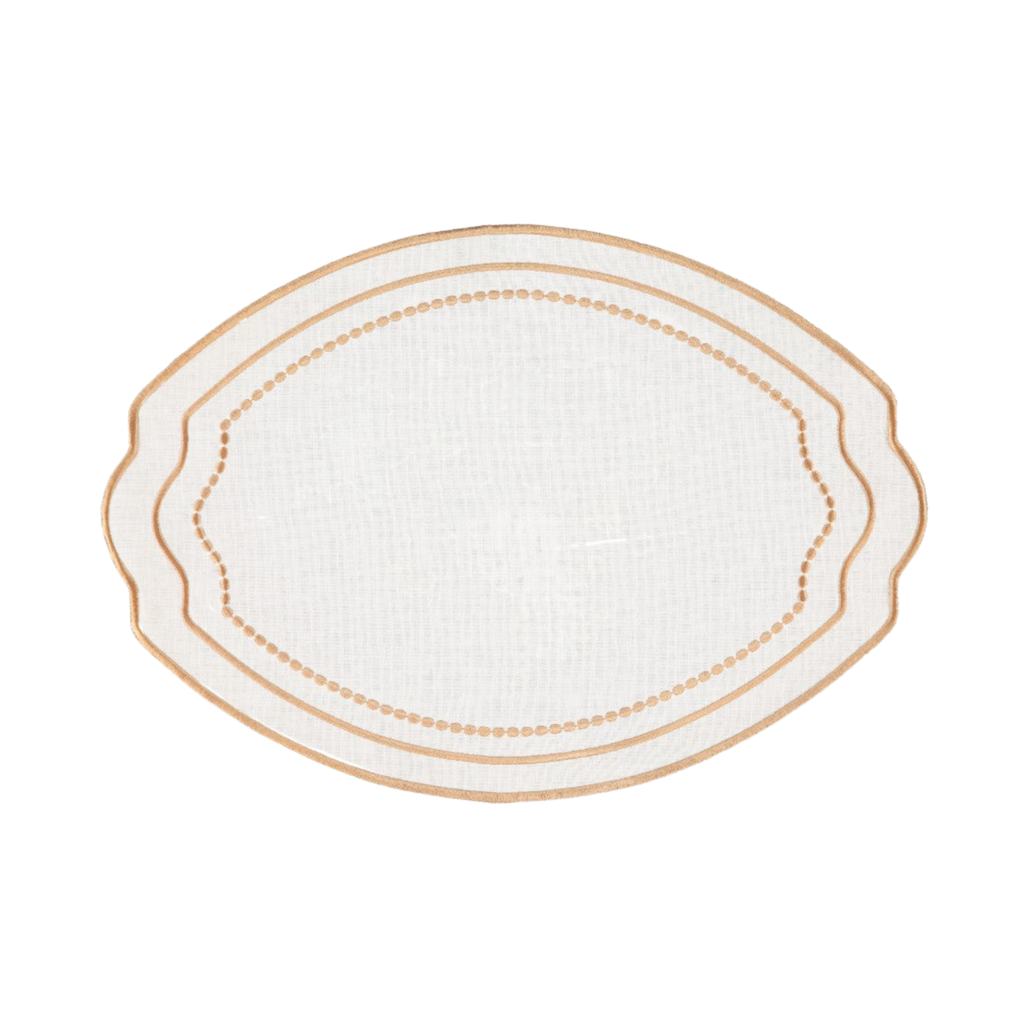 Placemat Lune, White with Beige
