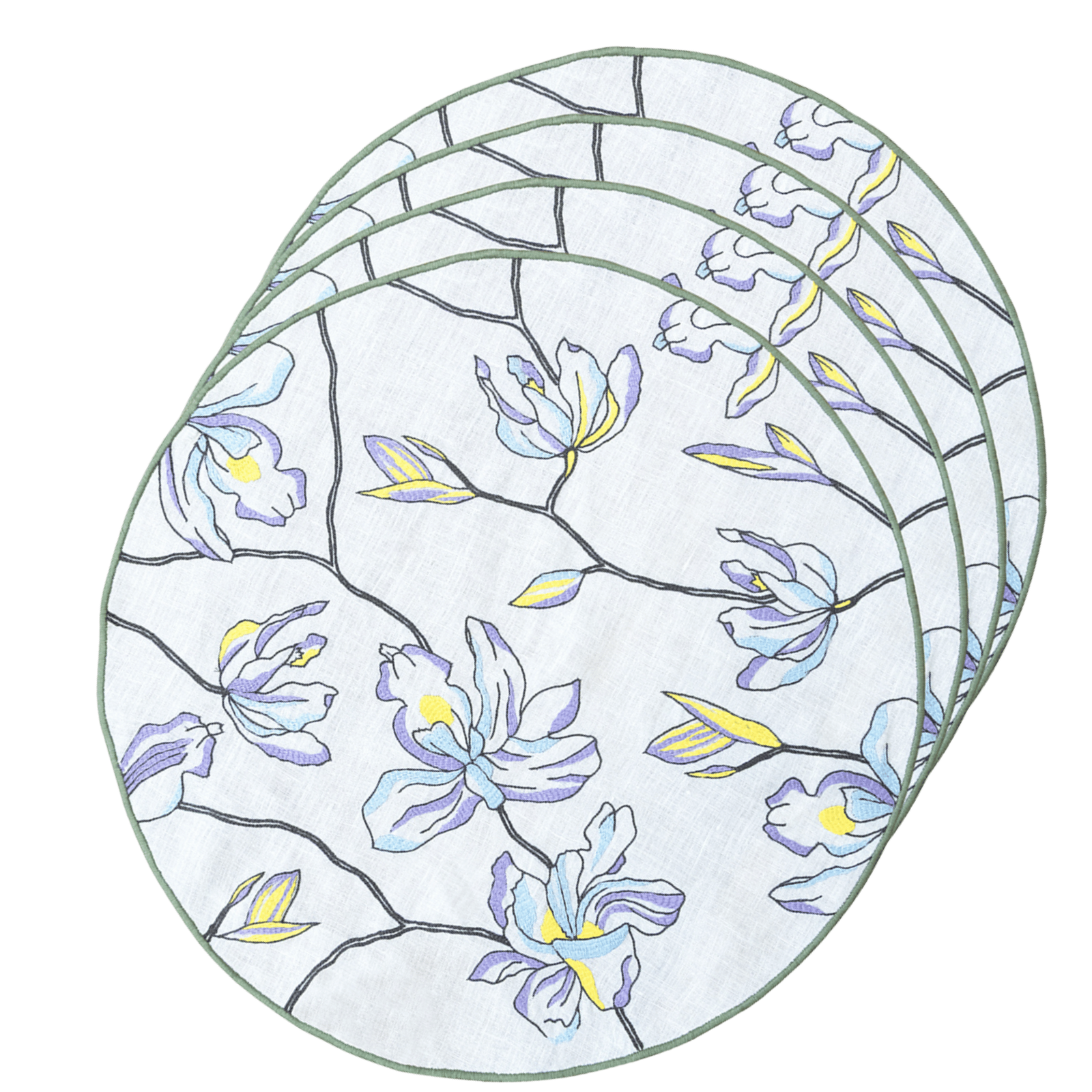 Floral Fresco - Placemats - Blue (Set of 4)