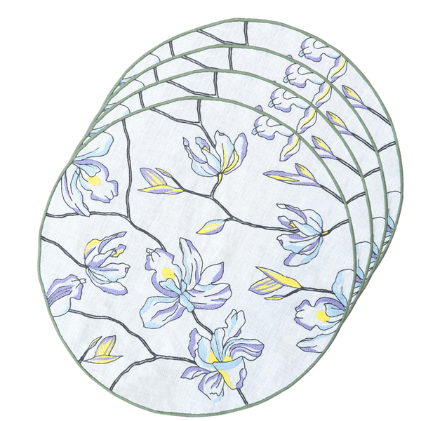 Floral Fresco - Placemats - Blue (Set of 4)