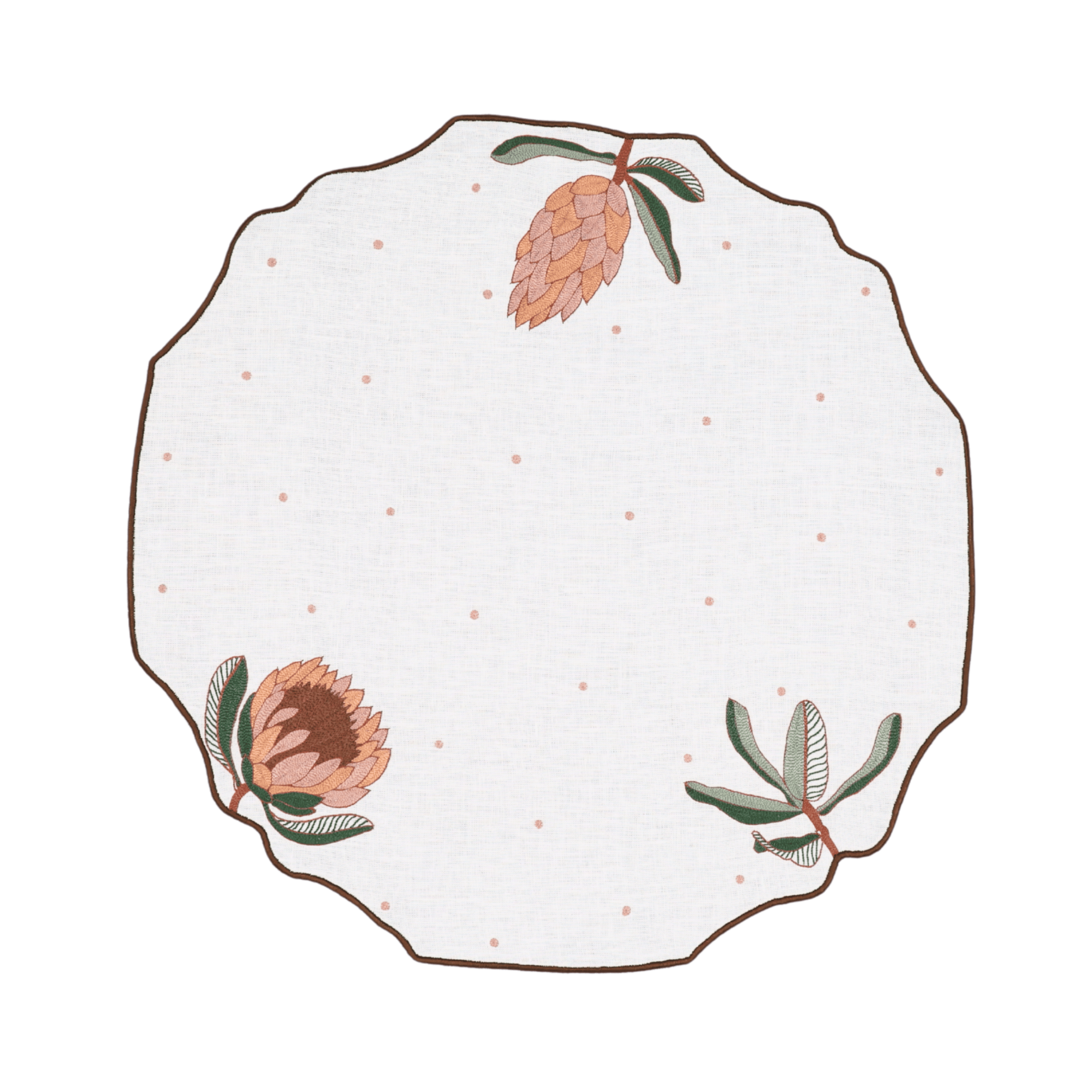Hand Embraided Autumn Meadow Placemats 16.5" round (Set of 4)