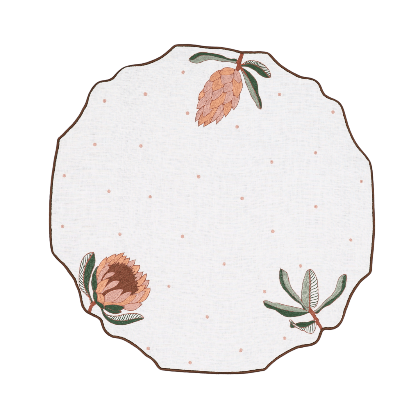 Hand Embraided Autumn Meadow Placemats 16.5" round (Set of 4)
