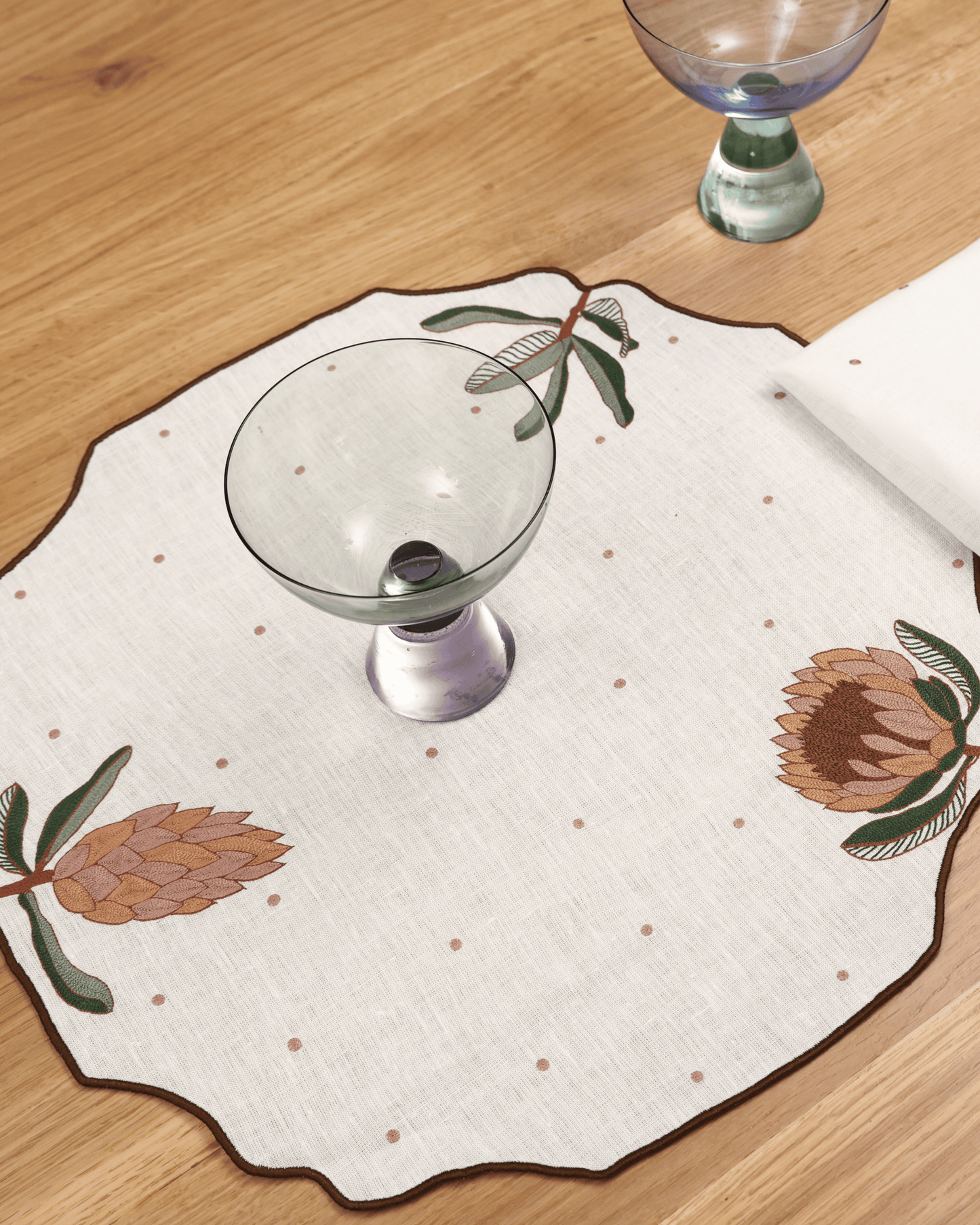 Hand Embraided Autumn Meadow Placemats 16.5" round (Set of 4)
