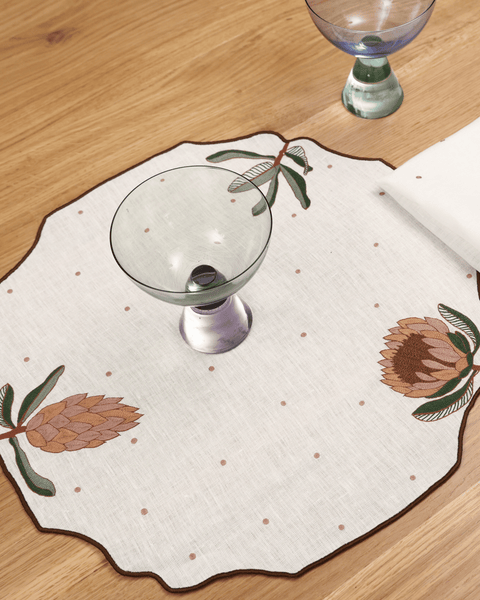 Hand Embraided Autumn Meadow Placemats 16.5" round (Set of 4)