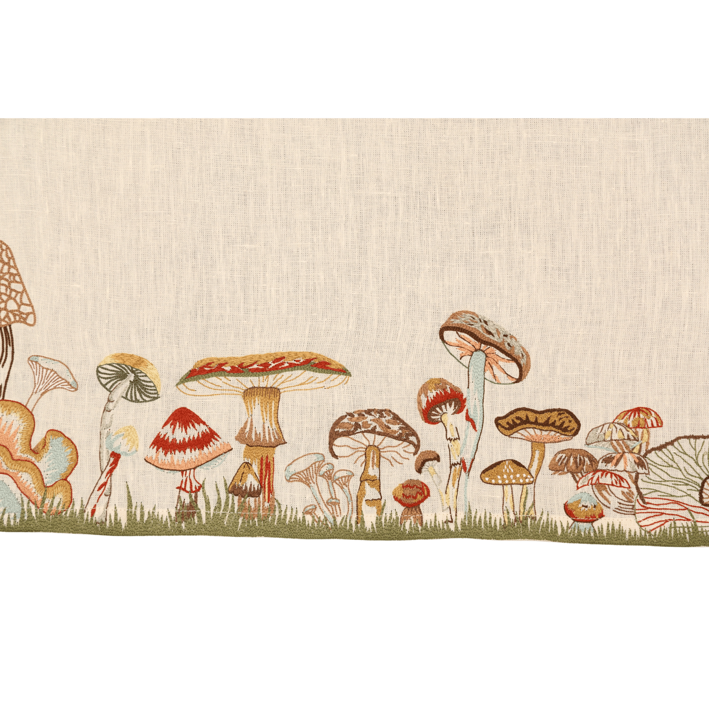 Hand Embroidered Woodland Forage Placemats 14" × 18" (Set of 4)