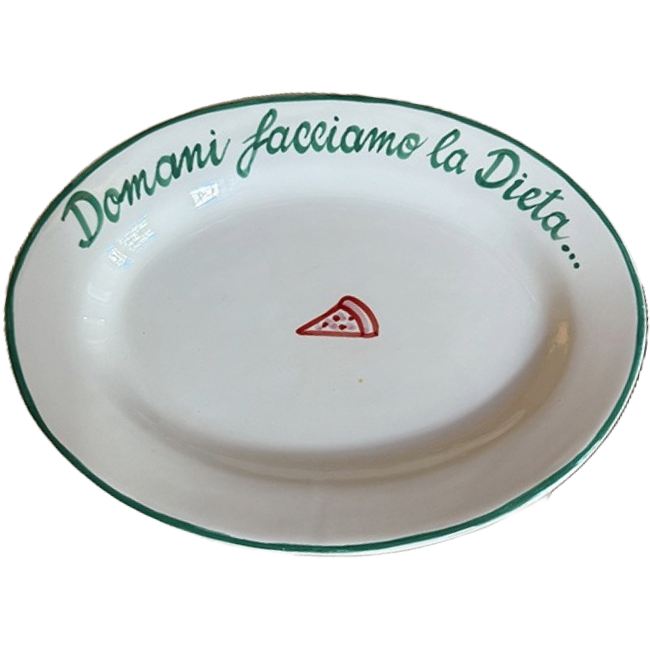 Oval Plate 30cm – Domani facciamo la Dieta