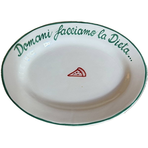 Oval Plate 30cm – Domani facciamo la Dieta