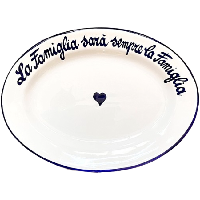 La Famiglia Sarà Sempre La Famiglia Oval Platter 30cm