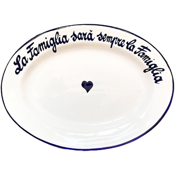 La Famiglia Sarà Sempre La Famiglia Oval Platter 30cm