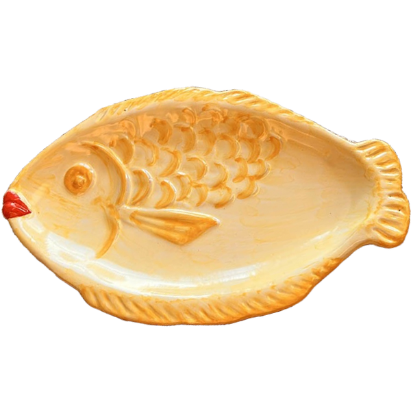 Baci Fish Platter 35 cm Yellow