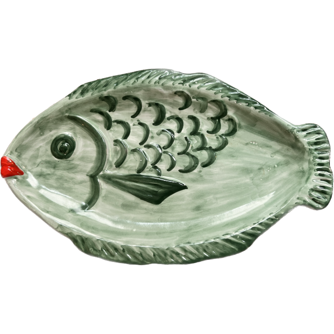 Baci Fish Platter 35 cm Green