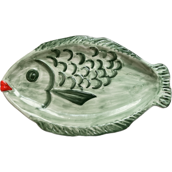 Baci Fish Platter 35 cm Green