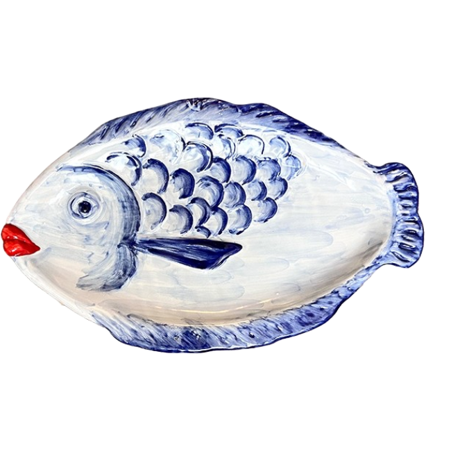 Fish Plate Baci 35cm Blue