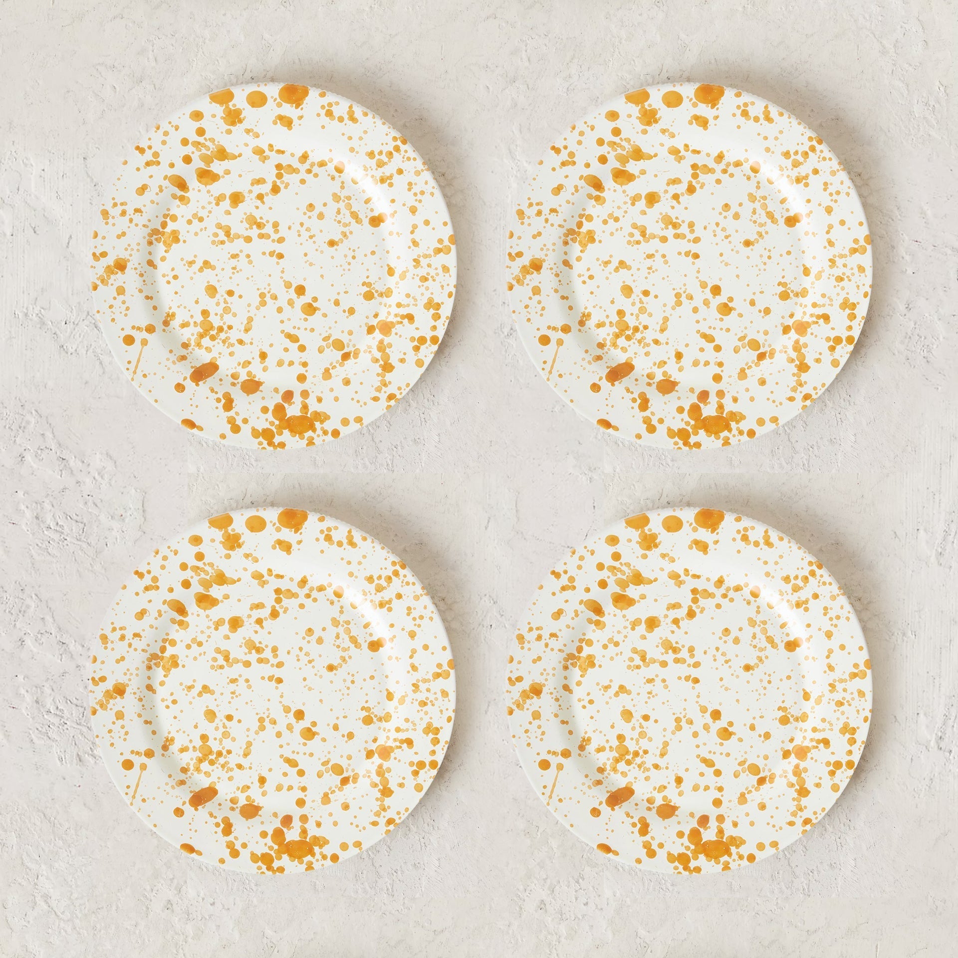Burnt Orange Plate Set - 4 Pieces