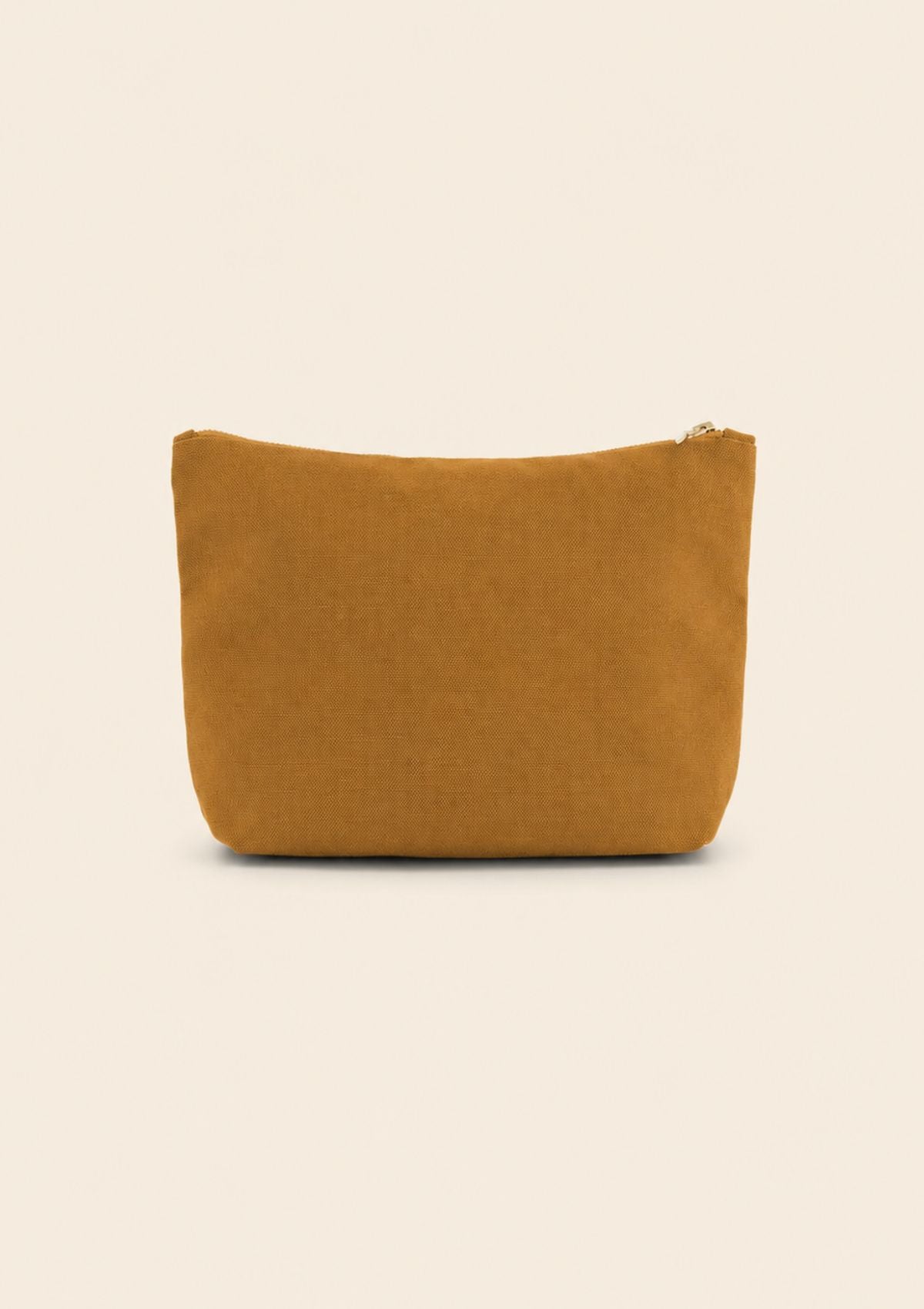 Wavy Pouch in Yellow Ochre & White