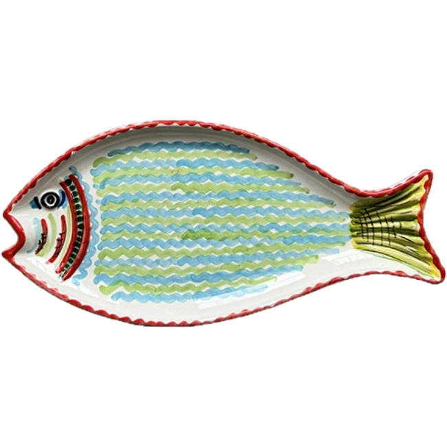 Portofino Green Fish Platter