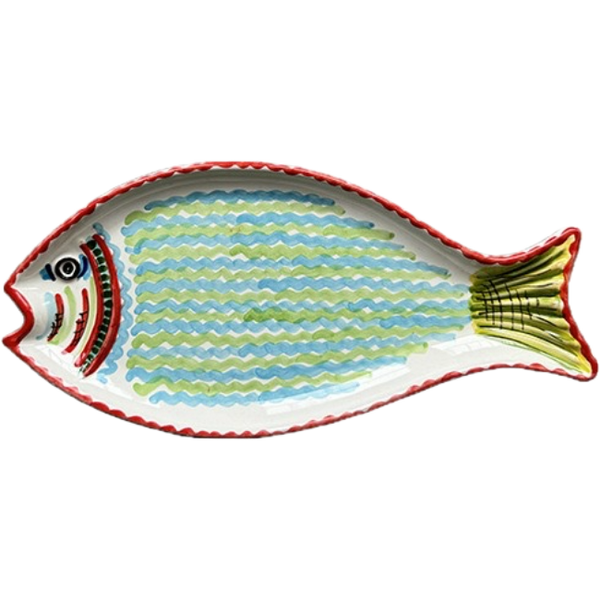 Portofino Green Fish Platter