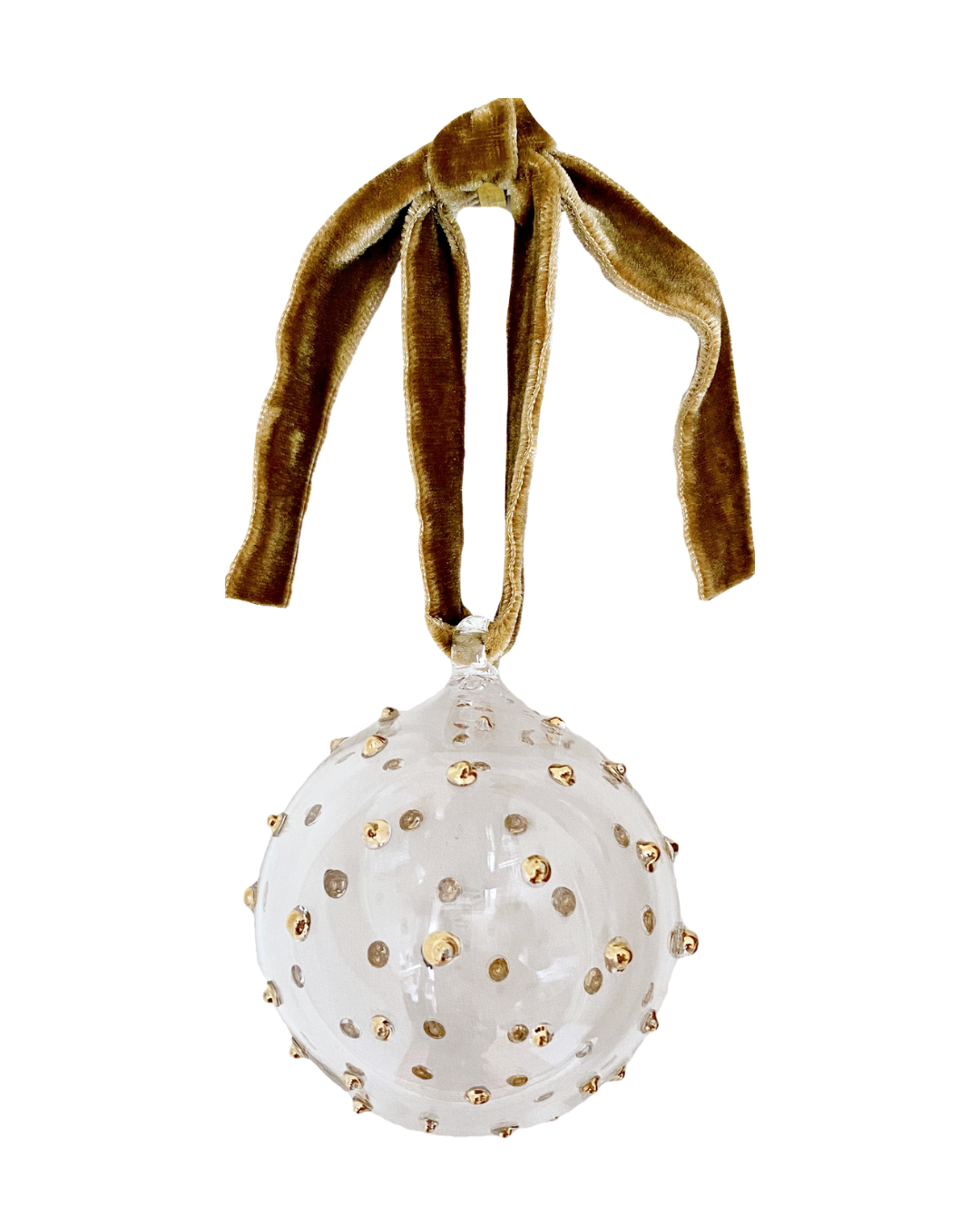 Pom Glass Bauble - Gold