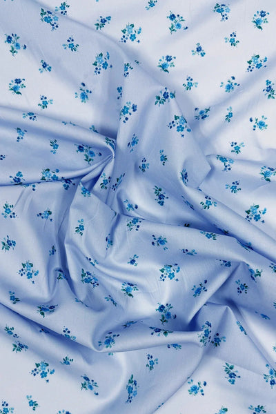Reversible Scallop Drop Table Runner Made With Liberty Fabrics & Bridgerton Amelie Luise & Posy Corsage Blue