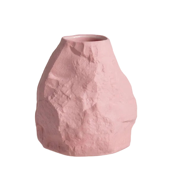 Posy Vase in Crockery Pink by Max Lamb with 1882 Ltd. cast in pink stained earthenware, created from hand carved models