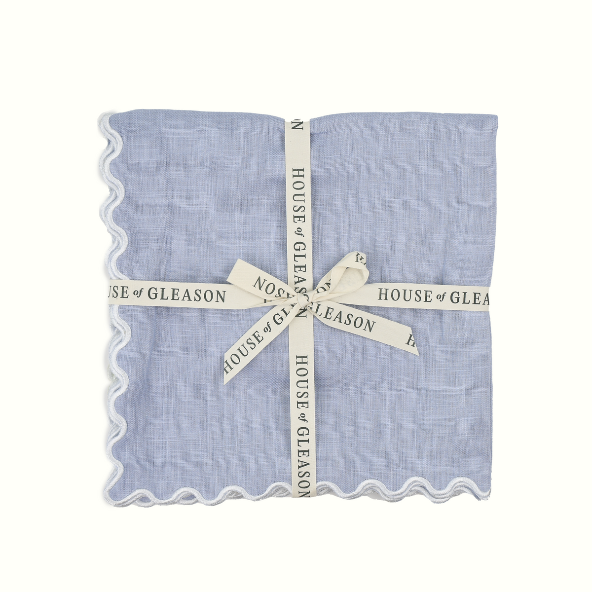 The Vivienne Linen Dinner Napkins - Powder Blue