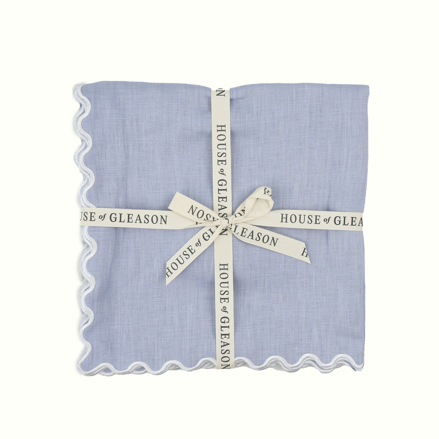 The Vivienne Linen Dinner Napkins - Powder Blue