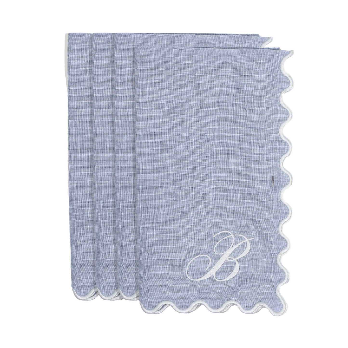 The Vivienne Linen Dinner Napkins - Powder Blue