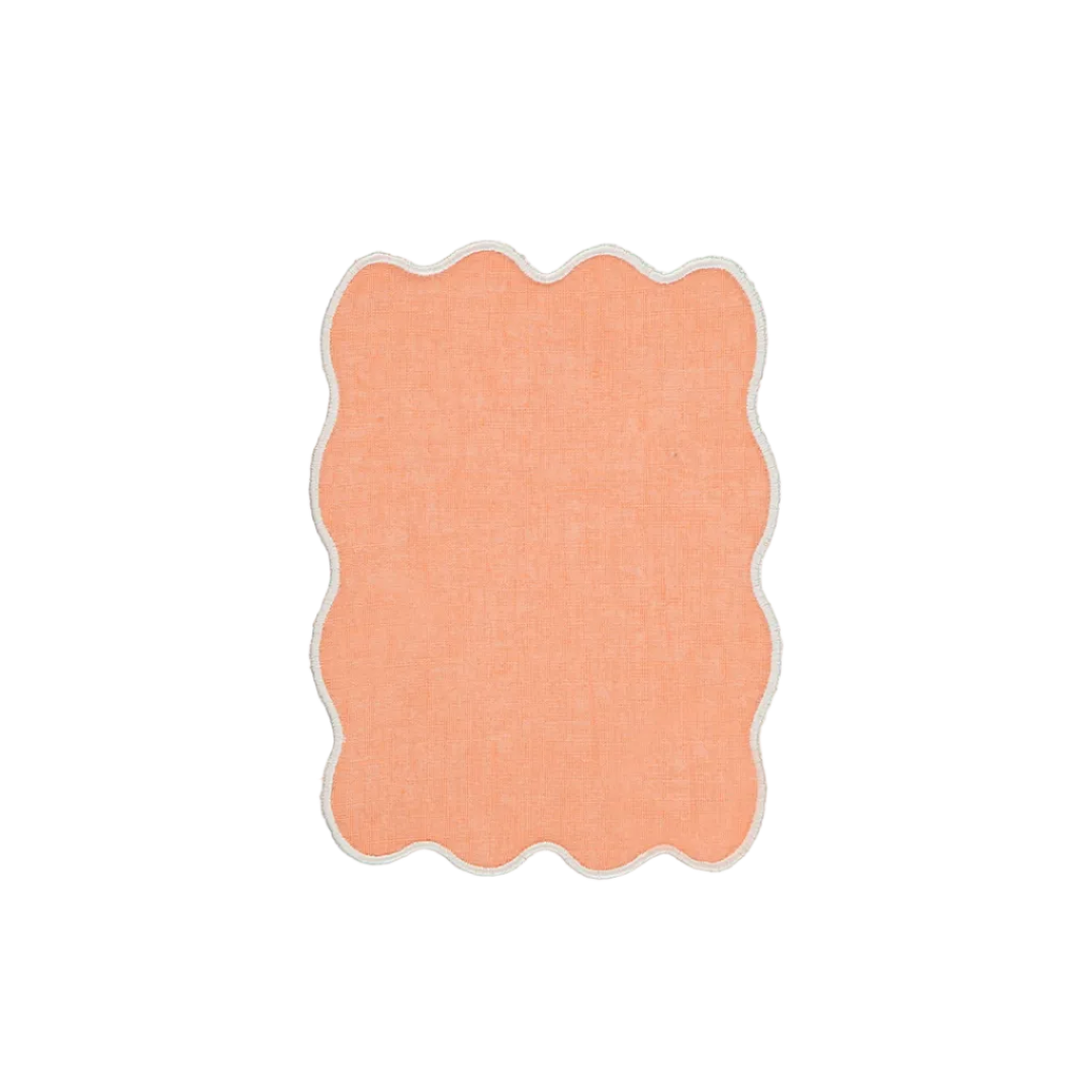 Palma Cocktail Napkin, Orange and Natural