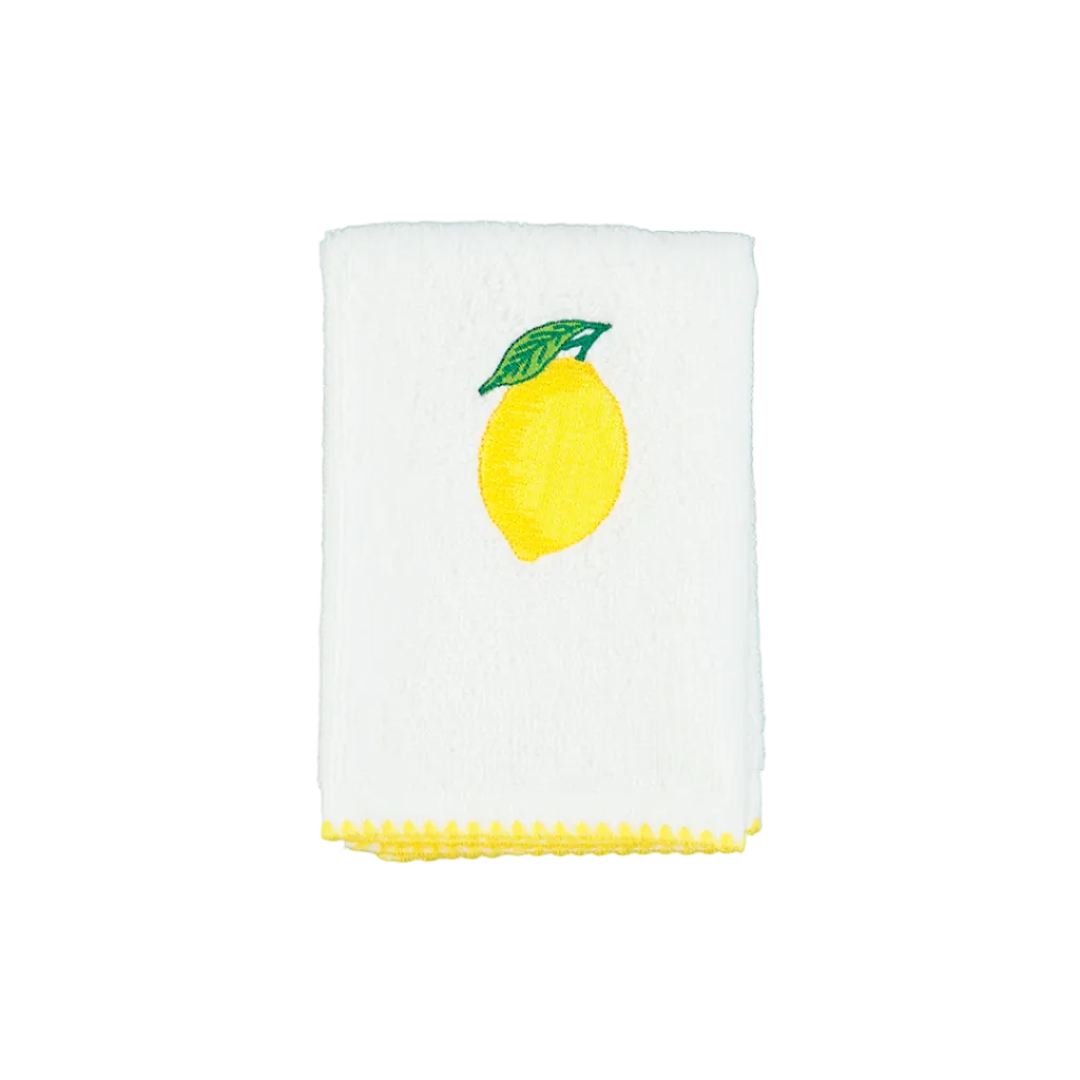 30 × 30 cm Cotton Guest Towel with Lemon Embroidery