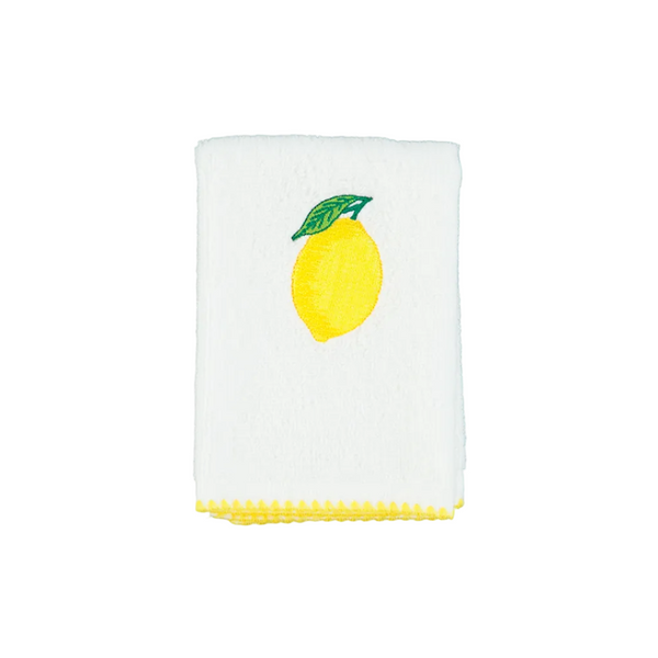 30 × 30 cm Cotton Guest Towel with Lemon Embroidery