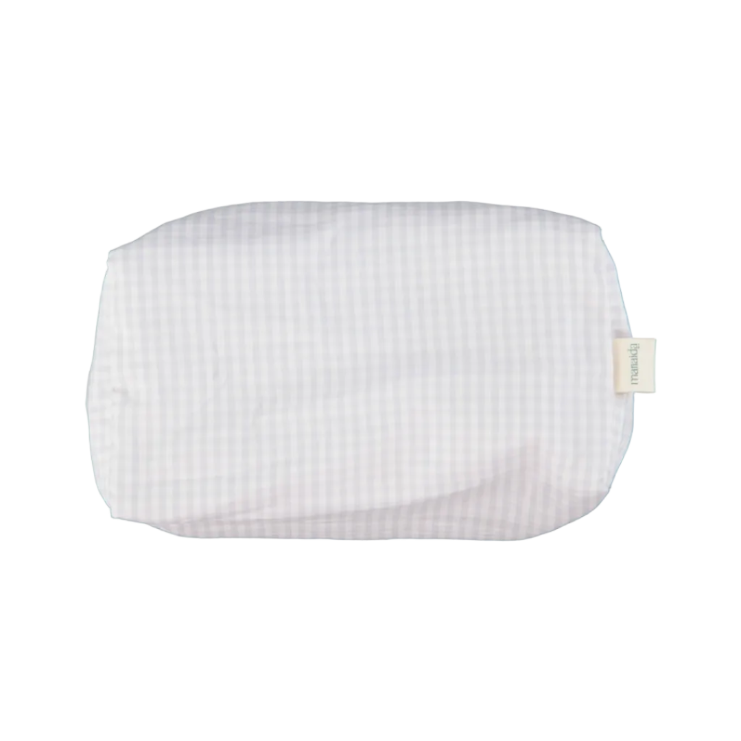 Blue Gingham Cotton Toiletry Bag