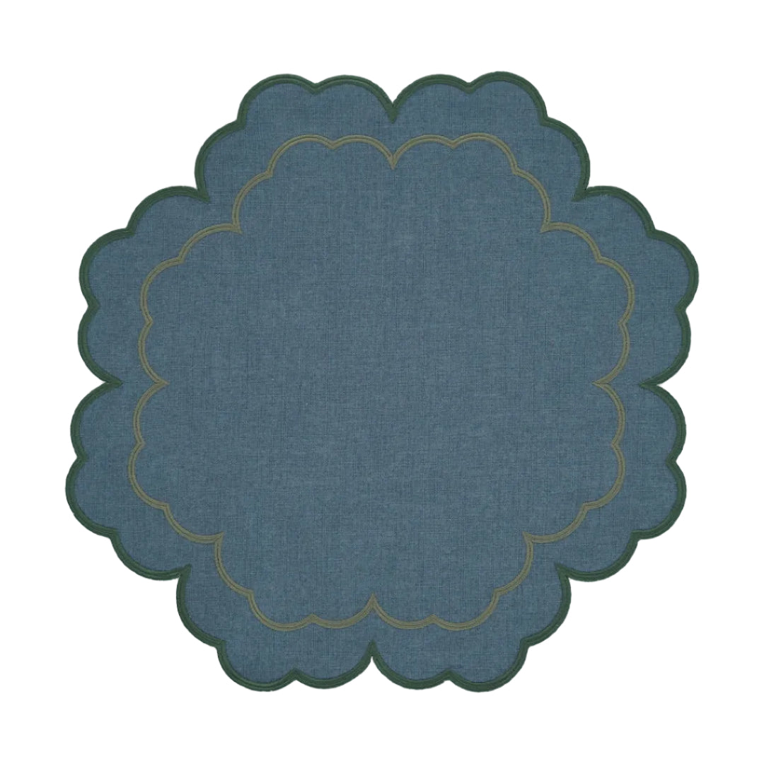 Íris Placemat, Blue and Green