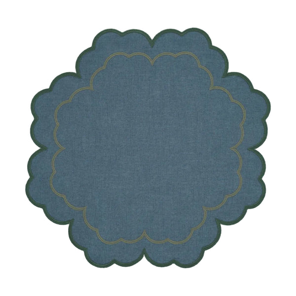 Individual Íris, Azul com Verde