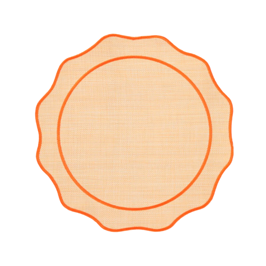 Orla Raffia Placemat with Orange