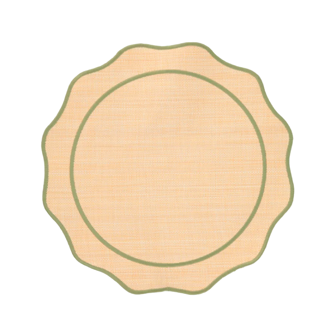 Orla Raffia Placemat with Green