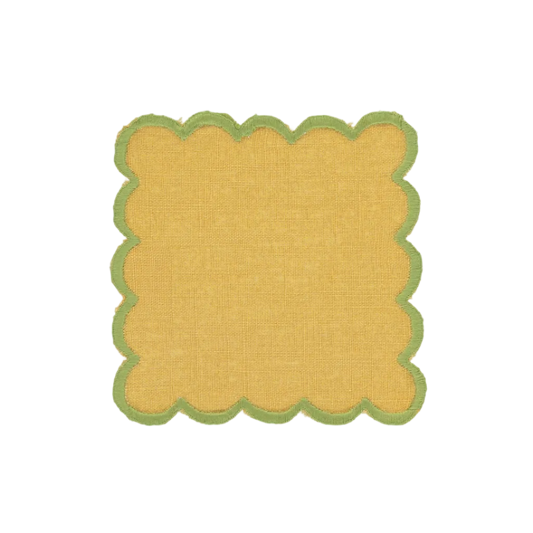 Aurora Cocktail Napkin, Yellow and Green
