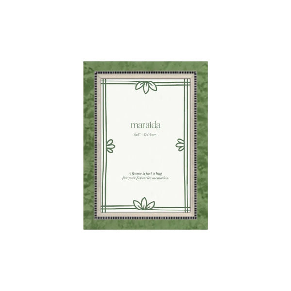 Per Sempre Green and Pearl Photo Frame, 10 × 15 cm