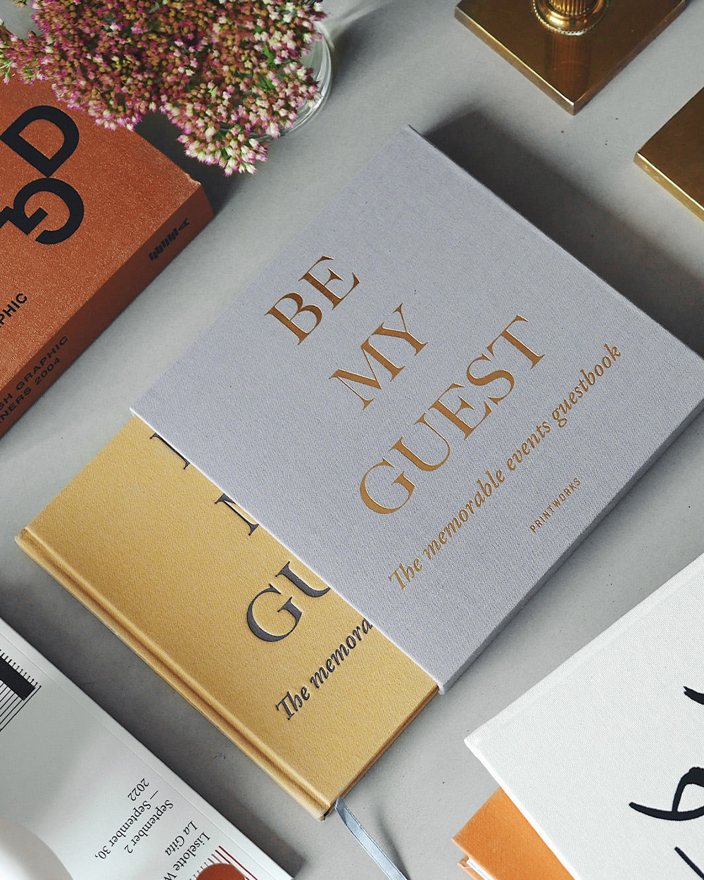 Guest Book - Beige/Yellow