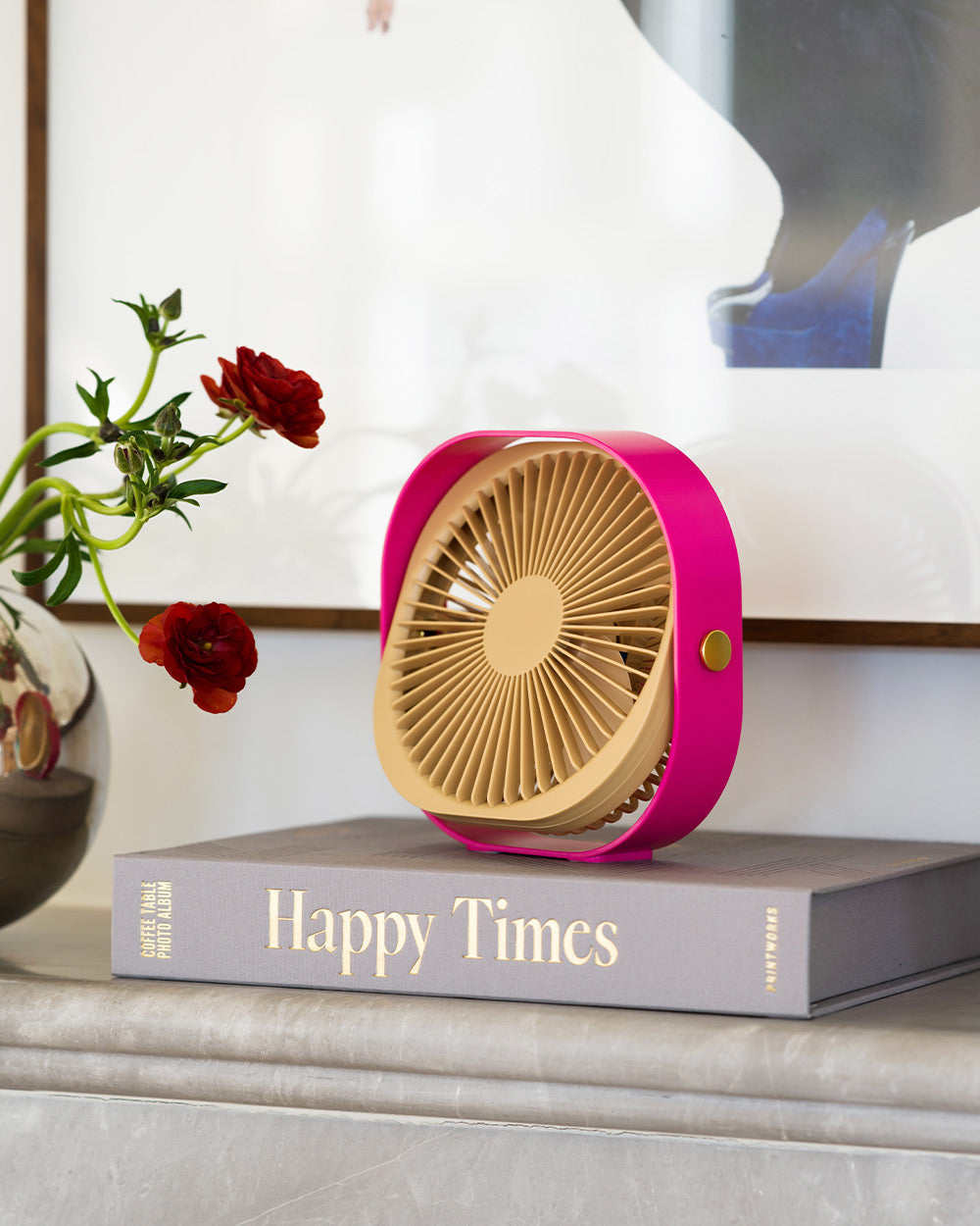 Table fan - Fantastic, Cerise