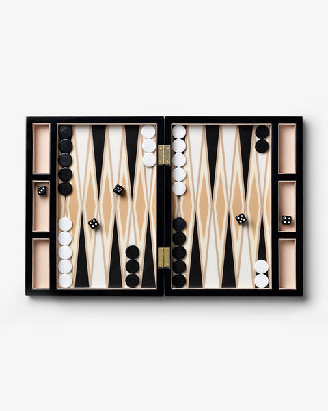 Lacquered Backgammon, Black
