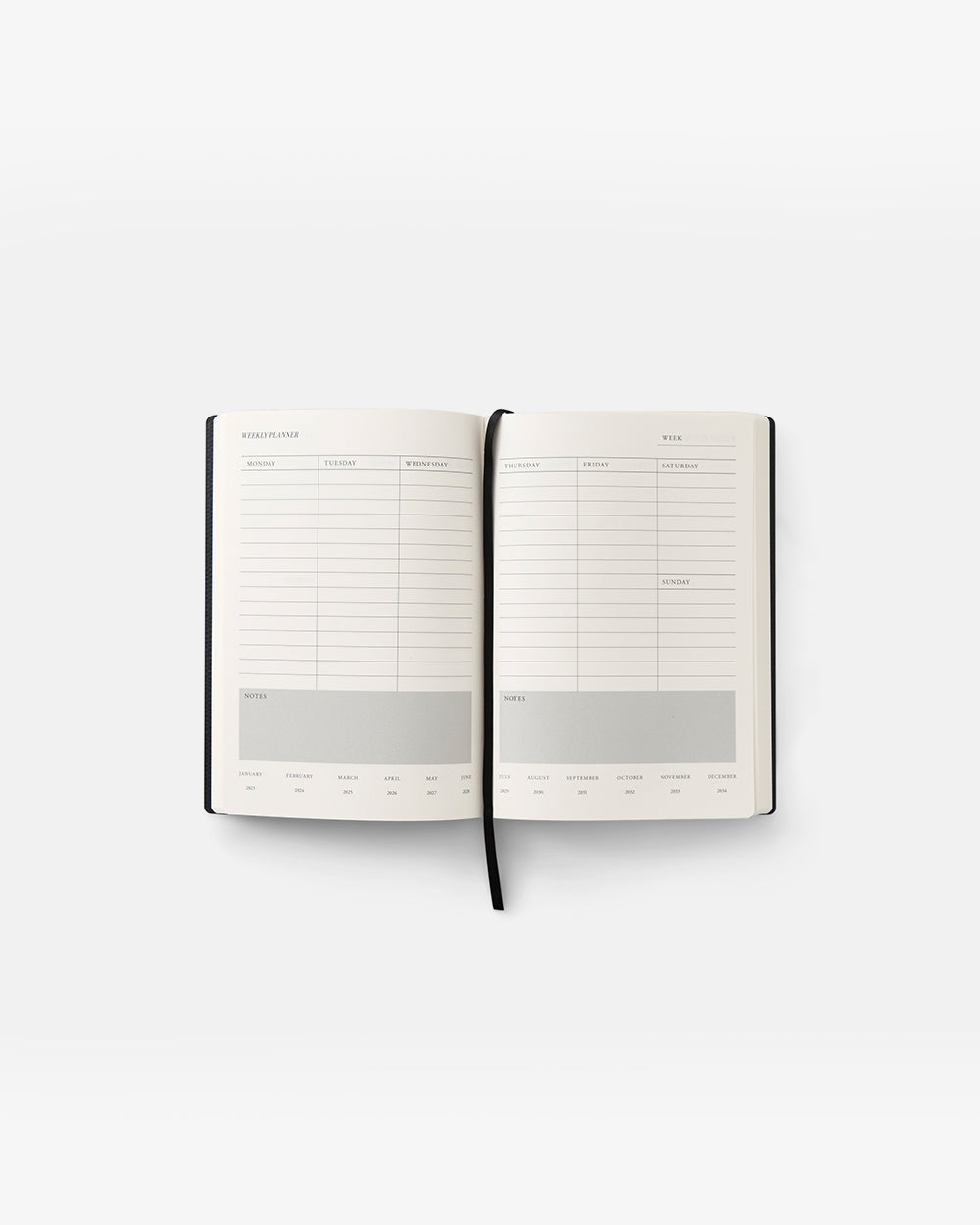Weekly Planner - Timeless, Black