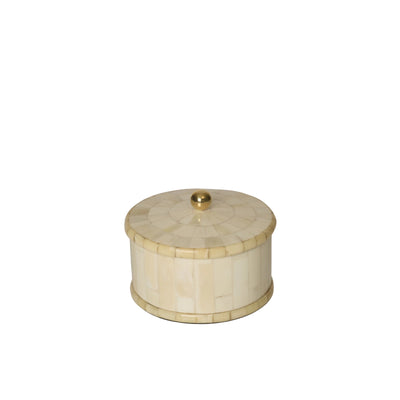 Decorative box with a gold lid on a white background